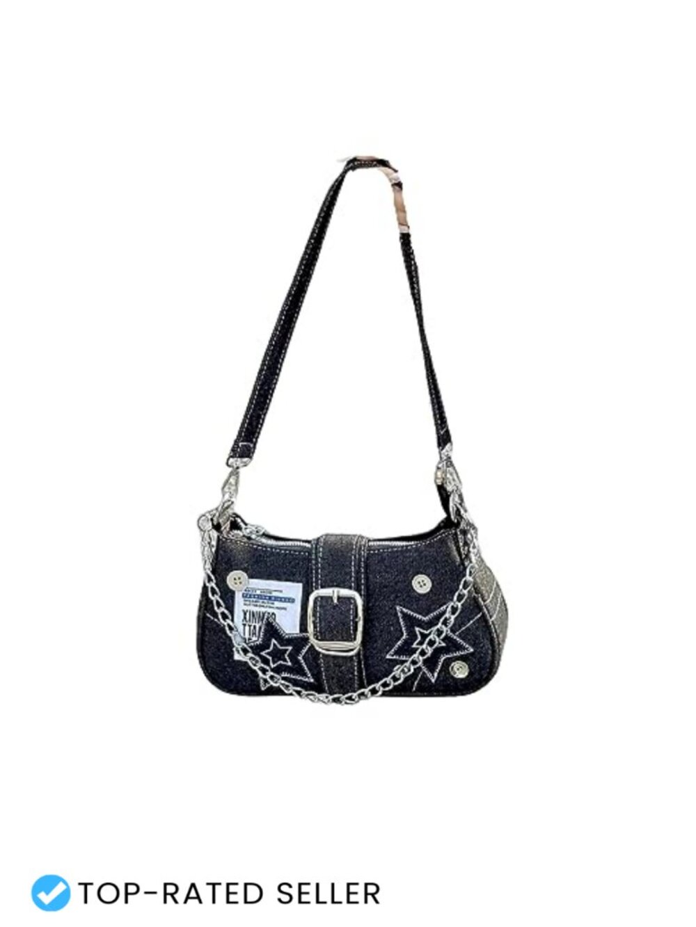 Grunge Hobo Bag Y2K Shoulder Crossbody Denim Purse Women